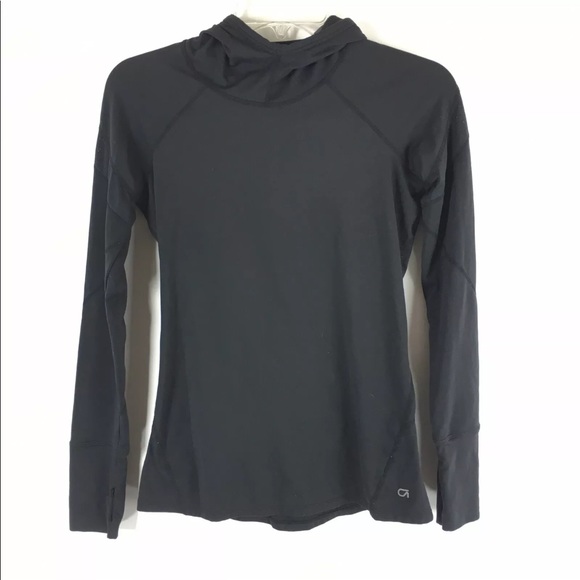 Gap Fit Long Sleeve Pullover Hoodie Top Thumbholes - Picture 4 of 7